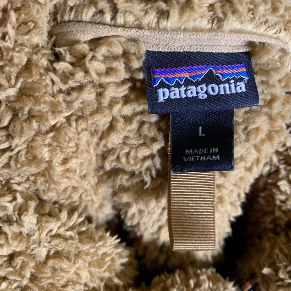 Patagonia Sweater Womens Large Brown Fleece 1/4 Zip Mock Neck Pullover Los Gatos - Picture 8 of 12